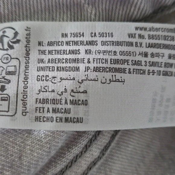 ⭐️ Abercrombie & Fitch 90s Relaxed High-Rise Wide-Leg Jeans 30 / 10S #1217 - Picture 11 of 14